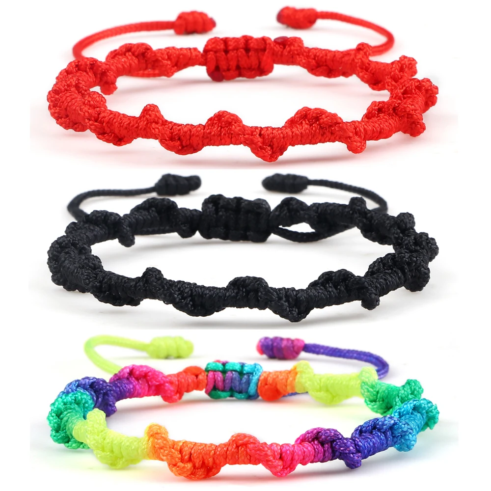 

Amulet Handmade Woven Multicolor Red Bracelets Men Ethnic Tibetan Buddha Couple Distance Bracelet Charm Women Friendship Jewelry