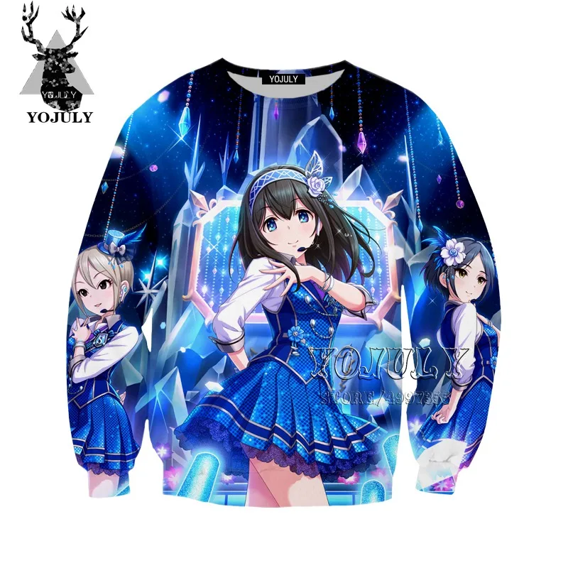 YOJULY Idol Master/Детская толстовка Золушки для девочек с объемным рисунком модная