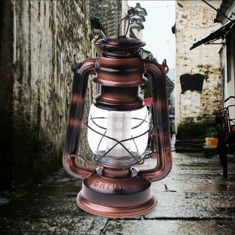 

Vintage LED Lamp Lantern Energy Saving Handheld Flashlight with Hanging Hook for Outdoor Camping M06 21 Dropshipping