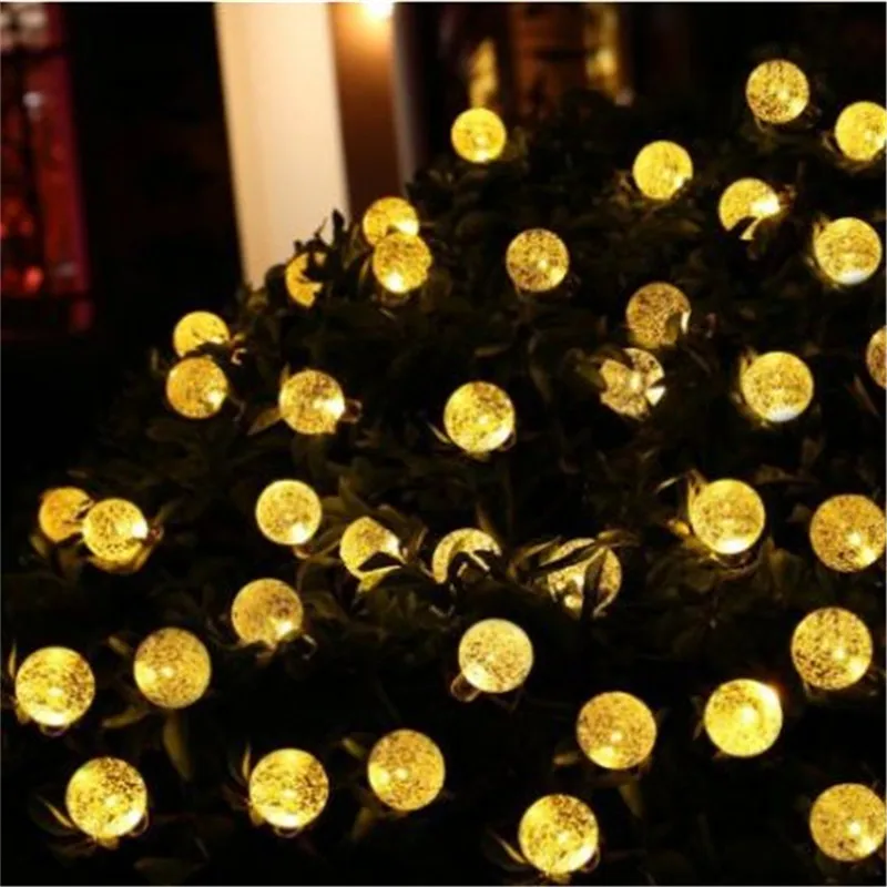 

100LEDs 12m Crystal Ball Solar Light Outdoor IP65 Waterproof String Fairy Lamps Solar Garden Garlands Christmas Decoration