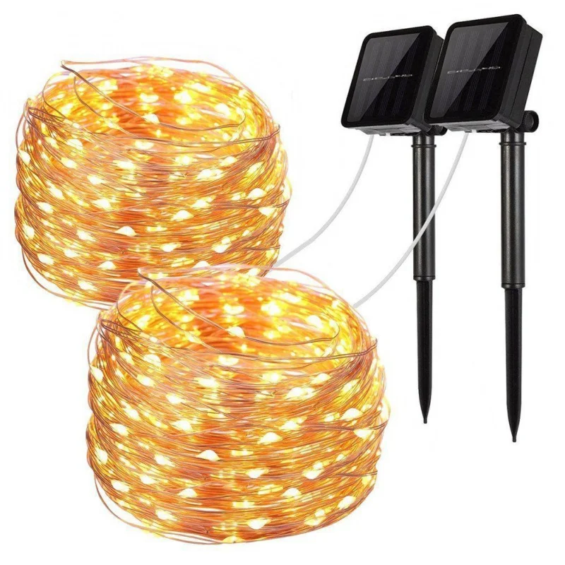 

LED Strip Outdoor Solar Lamp String Led Lights 100/200 LEDs Fairy Holiday Christmas Party Garland Solar Garden 10m 20m Decor