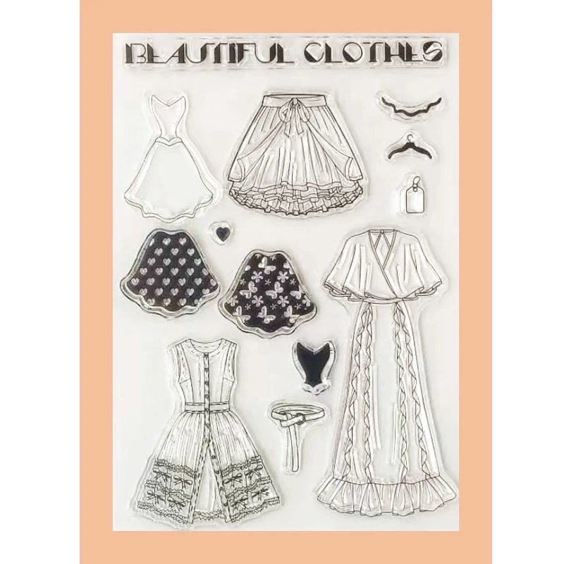 Прозрачные штампы для платья принцессы ZATWBS скрапбукинга сделай сам/изготовления