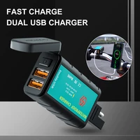 motorcycle dual usb fast charger sae to usb sae ot adapter quick disconnect plug waterproof qc3 0 quick charge 12v 24v dropship