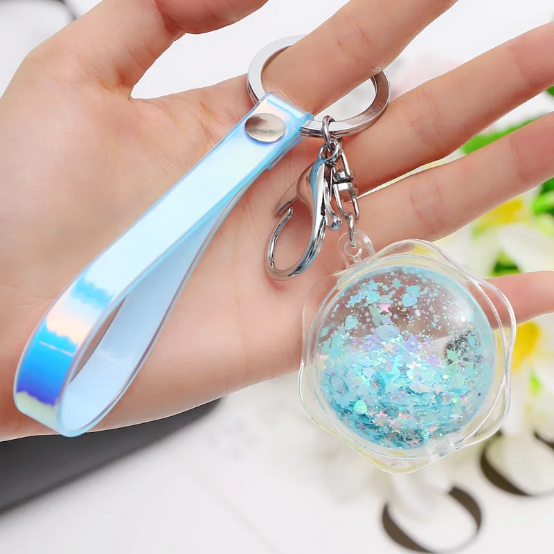 Двигающийся брелок с жидкостью автомобильная звезда быстрый песок брелки для