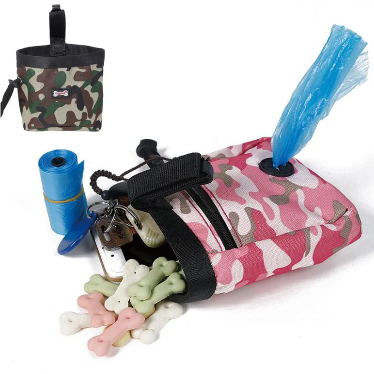 1 Piece 13x6x13.5cm Camouflage Pet Training Bag Outdoor Dog Snack Multifunctional Pocket Garbage | Дом и сад