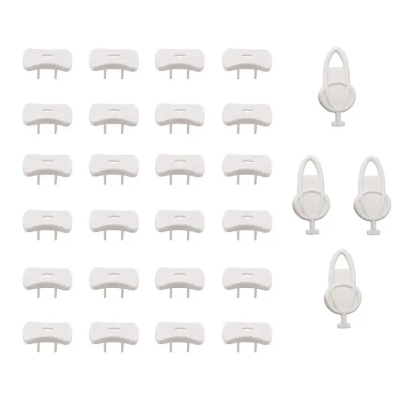 

Защита ребенка (24 вилки + 4 кнопки), Крышка Штепсельной Вилки для защиты ребенка, крышка гнезда, защита штепсельной вилки с 2 отверстиями для з...