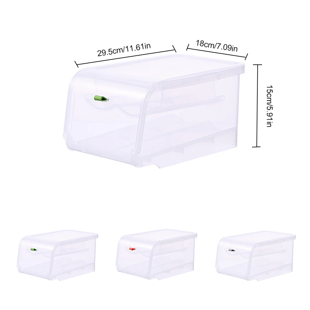 

Household Egg Carton Refrigerator Kitchen Double-layer Storage Box Egg Rack Automatic Rolling Storage Box