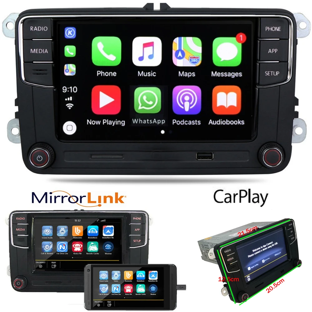 6," автомобильный стерео RCD330+ камера CarPlay MirrorLink BT USB RVC для Volkswagen Tiguan Golf 5 6 Passat POLO Touran Caddy TAX FREE