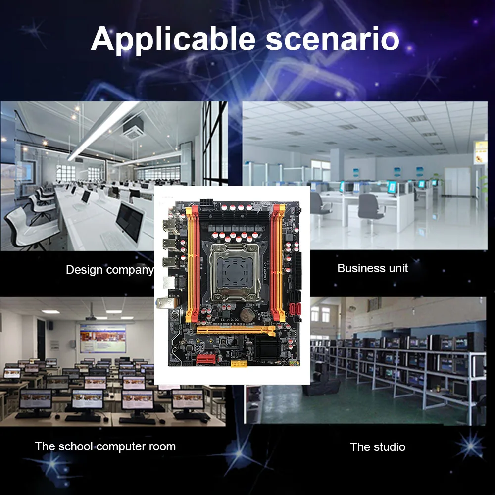 

X79-3.3G Computer Motherboard M-ATX Four Channel DDR3 128G Memory USB 3.0 SATA 3.0 Mainboard for LGA 2011 E52670/2689