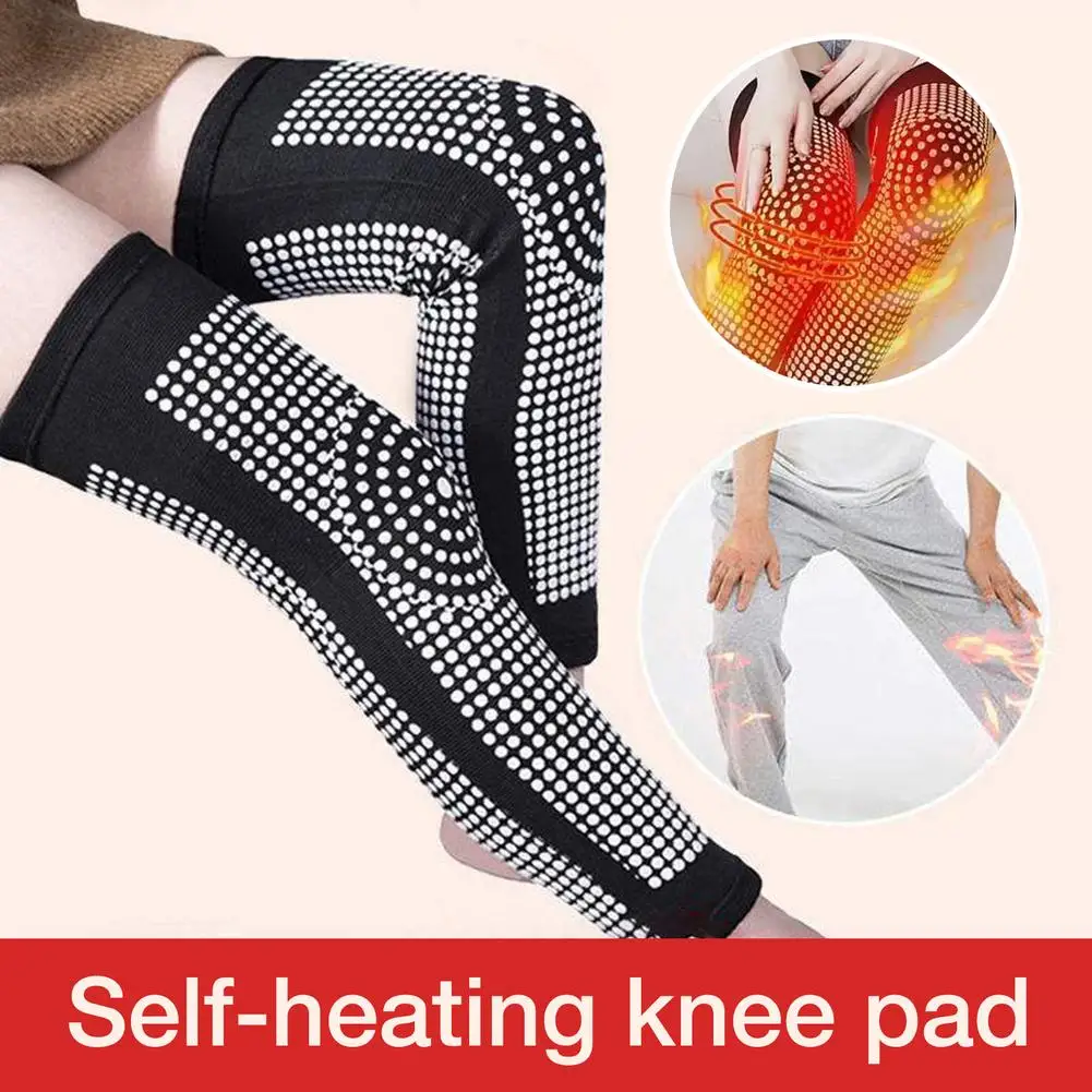 

2pcs Self Heating Support Knee Pad Knee Brace Warm For Arthritis Joint Pain Relief Injury Recovery Belt Knee Massager Leg Warmer