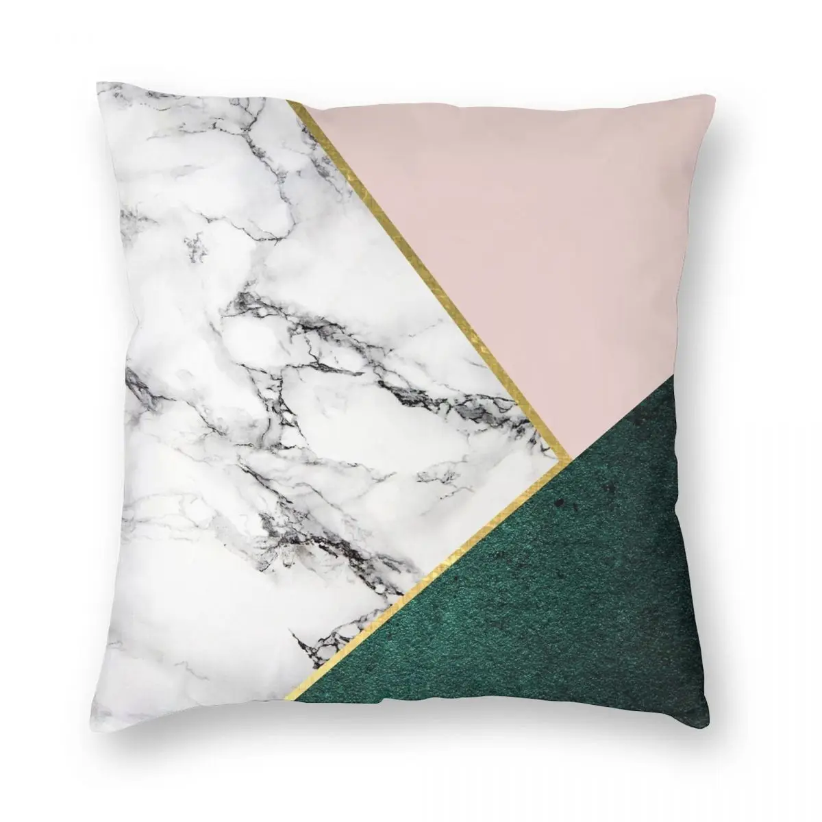 

Glam Geo Lines Square Pillowcase Polyester Linen Velvet Pattern Zip Decor Pillow Case Car Cushion Cover