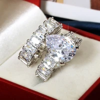 luxury aaa cubic zirconia ring for women silver plate wedding band eternity ladies love best gift wholesale fashion jewelry
