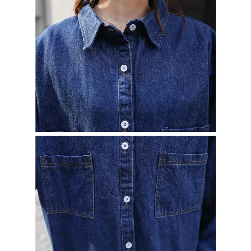 Женское платье Новинка весна осень джинсовый Тренч женские платья размера плюс