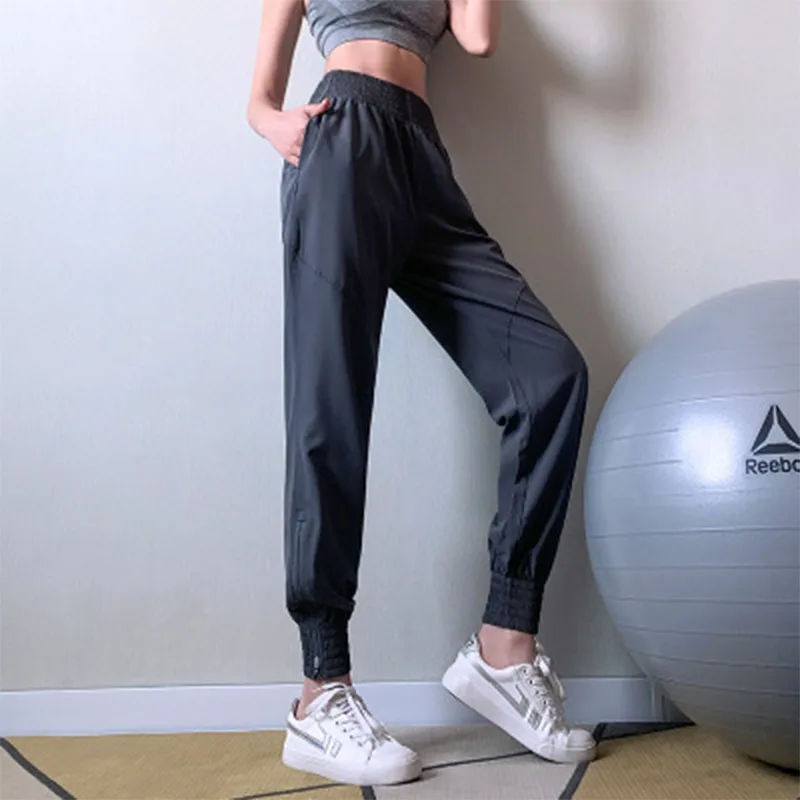 

SALSPOR Yoga Loose Pants Women Fitness Casual High Waist Zipper Quick Dry Sweatpant Training Running Workout Outdoor Gym Pants