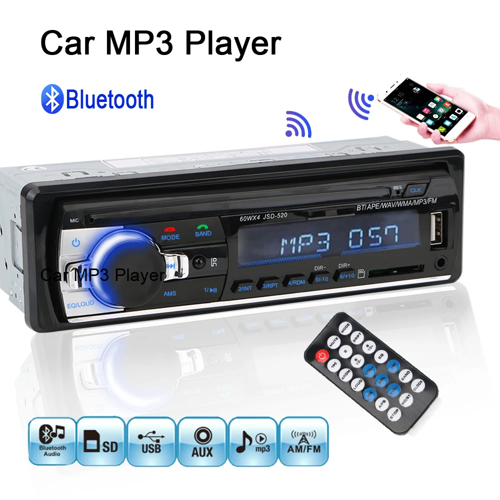 

FM Радио стерео цифровой Bluetooth 12 В AUX вход 1DIN In-Dash аудио Музыка USB/SD автомобильное радио Автомобильный MP3 плеер