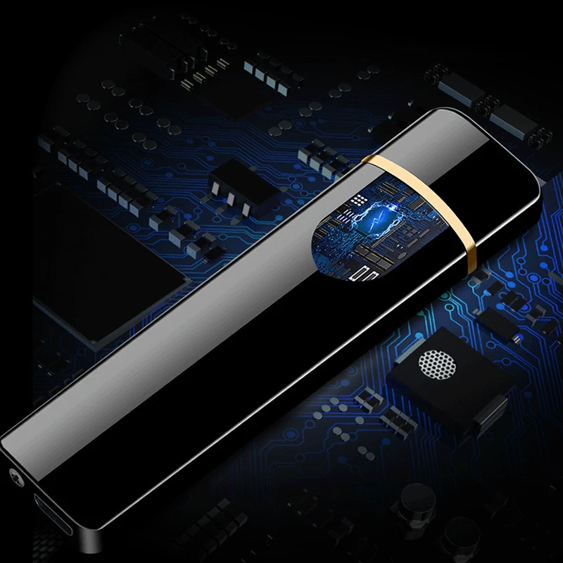 Ветрозащитная зажигалка подарок бездымный беспламенный usb зарядка Электронная