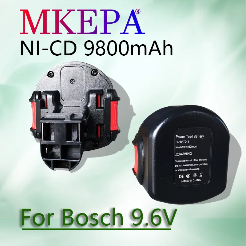 Новинка аккумуляторная батарея bat048 9 6 в 4800/6800/9800 мАч Ni Cd электроинструмент Bosch PSR 960