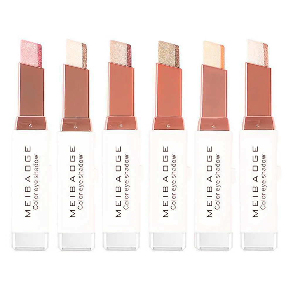 

2 In1 Double Color Double Color Eyeshadow Gradient Velvet Shadow Stick Eye Makeup Waterproof Lasting Shimmer Metallic Shadow