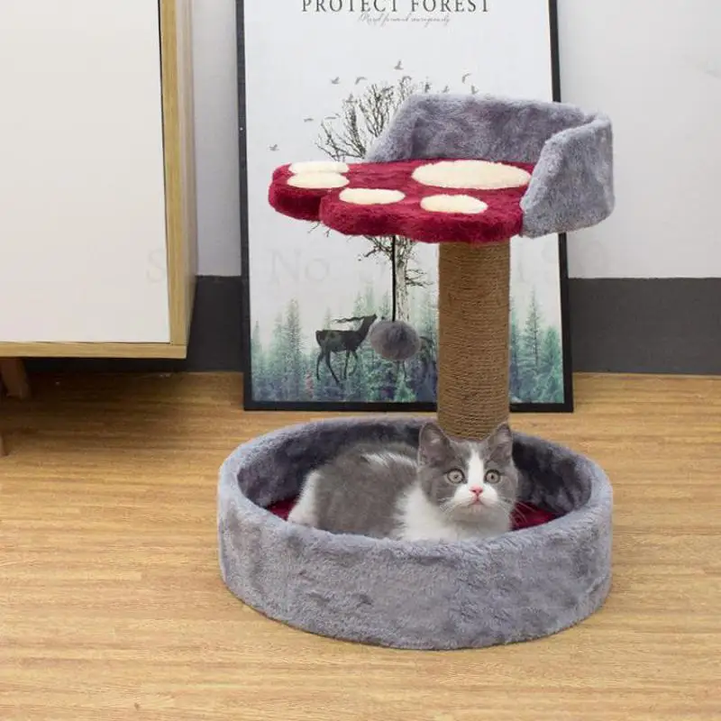 Кошка лазания рамка кошка гнездо дерево одна царапина доска с виллой Сизаль пост