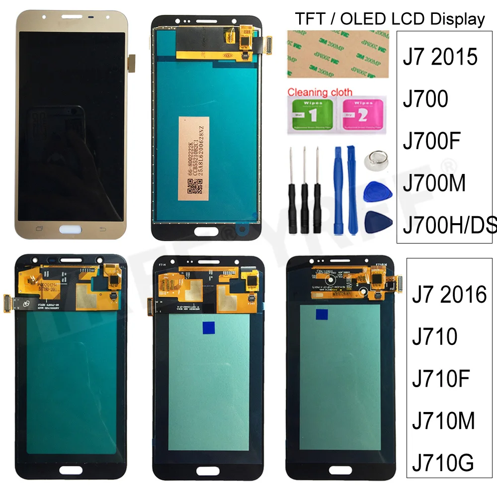 

ЖК-дисплей для Samsung J7 2016, J710, J710F, J710M, J710G, для Samsung Galaxy J7 2015, J700, J700F, J700M, ЖК-дисплей, сенсорный экран, дигитайзер