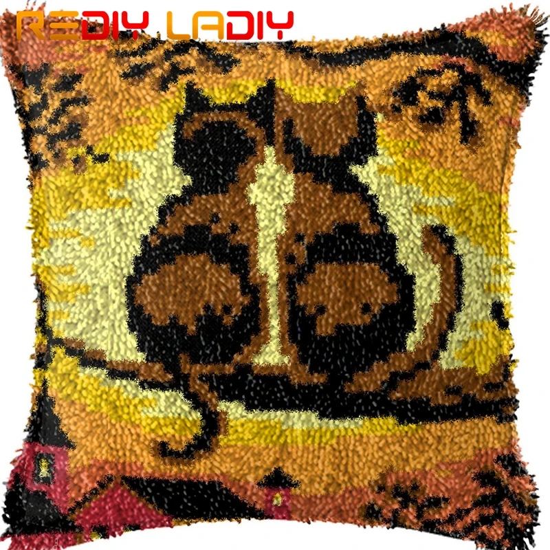 Latch Hook Cushion Lovely Tigger Pre-Printed Canvas Cover Acrylic Yarn Crochet Pillow Case Kit Hobby & Crafts Home Decor | Дом и сад