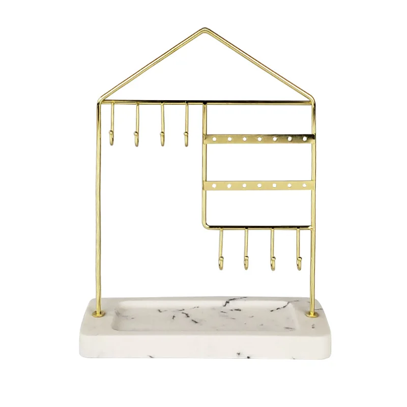 

Jewelry Display Stand Rack Necklace Earrings Storage Organizer Show Holder Decor with Base