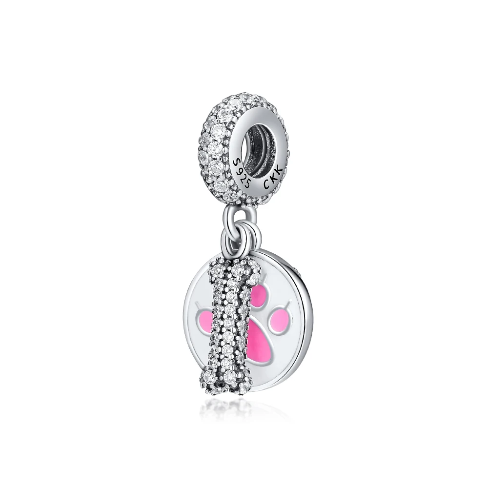 CKK Beads Original 925 Sterling Silver Charms I Love My Dog Bead Fits Pandora Bracelet Women Gift DIY Jewelry kralen pulsera | Украшения и