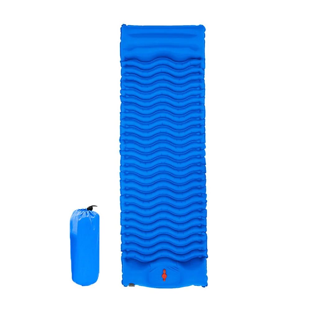 

Beach Mat TPU Foot Air Inflation Cushion Single Portable Camping Outdoor Picnic Sleeping Pad Portable Inflatable Mattress Mat