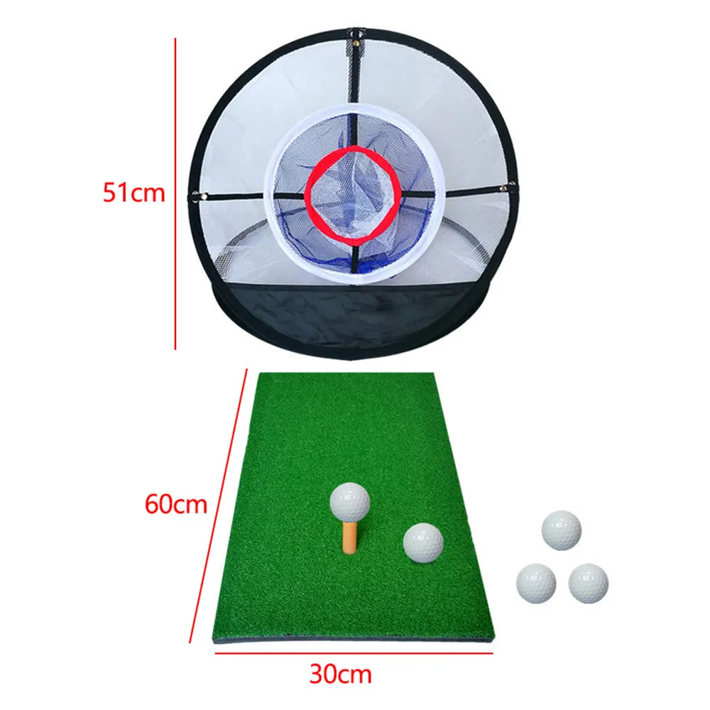 

Golf Chipping Net with Golf Hitting Mat for Home Use Indoor Training Set Practice Golf Swing Chipping Practice Net Training Aids
