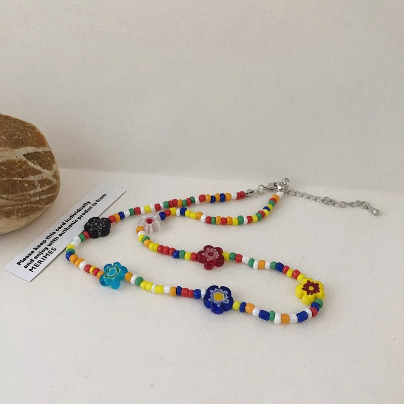 Женское Ожерелье-чокер AOMU ожерелье из ракушек и бусин в богемном стиле с