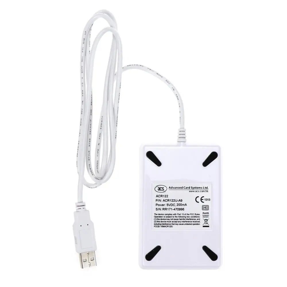 NFC считыватель USB ACR122U бесконтактная смарт карта ic и писатель rfid Копир Дубликатор 5