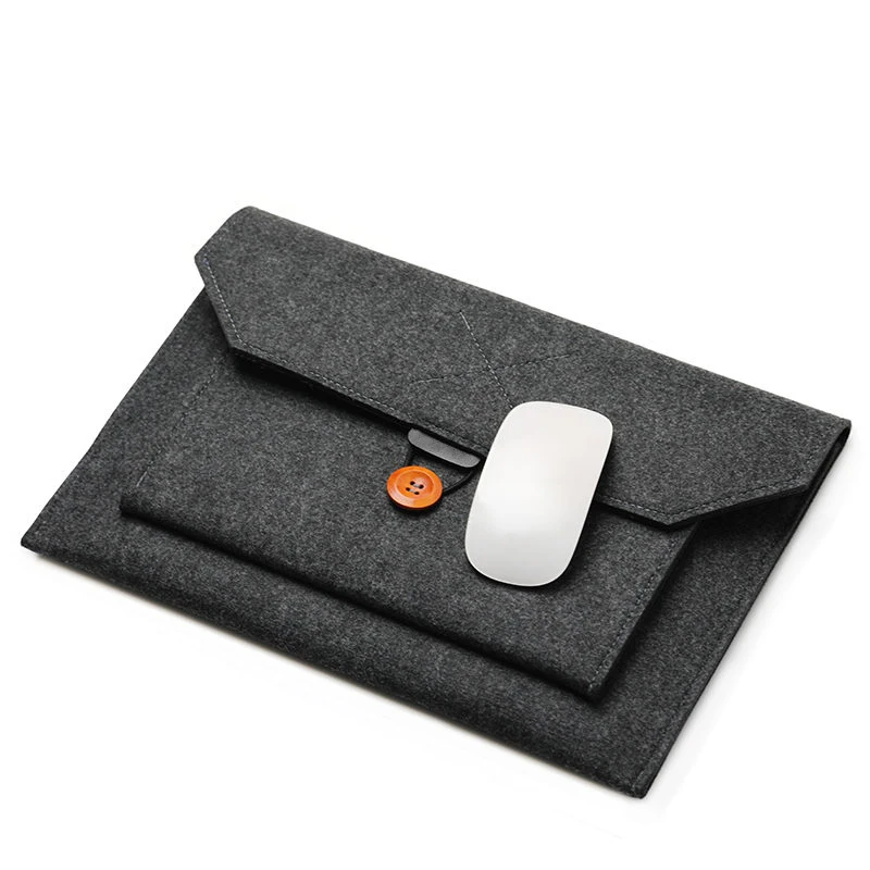 Dark Gray Модная шерстяная фетровая сумка для ноутбука чехол для Macbook Air Pro 11 12 13 15 Xiaomi lenovo для IPad ноутбука планшета сумка - Цвет: Dark Gray