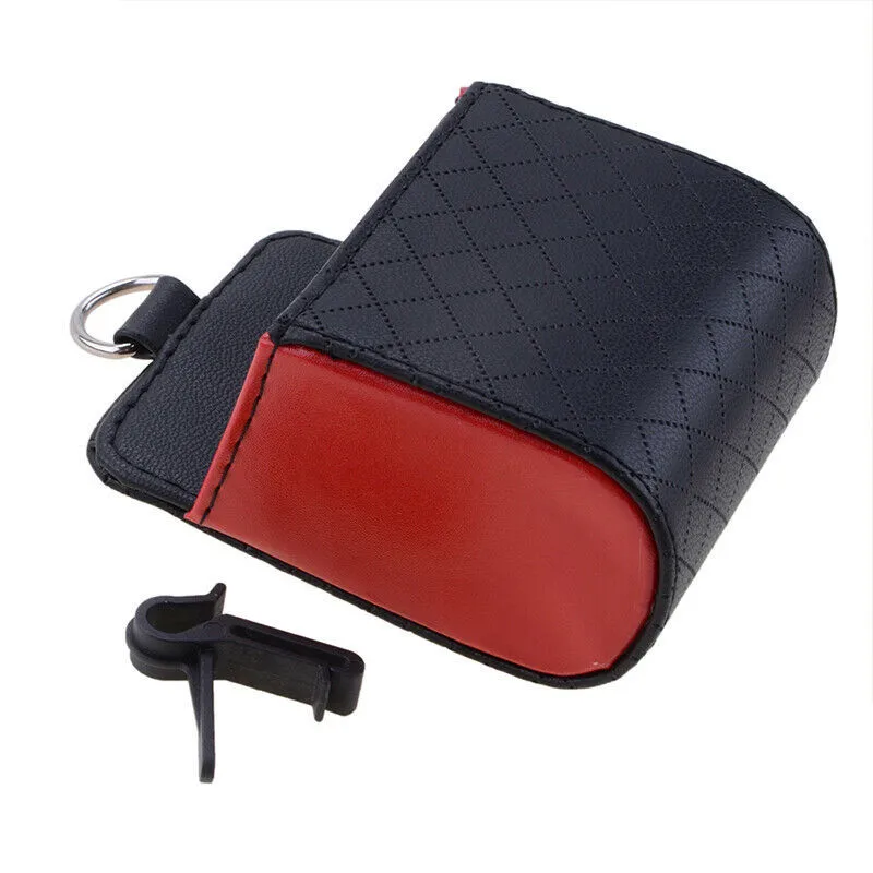 

Universal Car Organizer Air Vent Storage Box Pocket PU Leather Pouch Bag Phone Holder Case Box Pocket High Quality Container