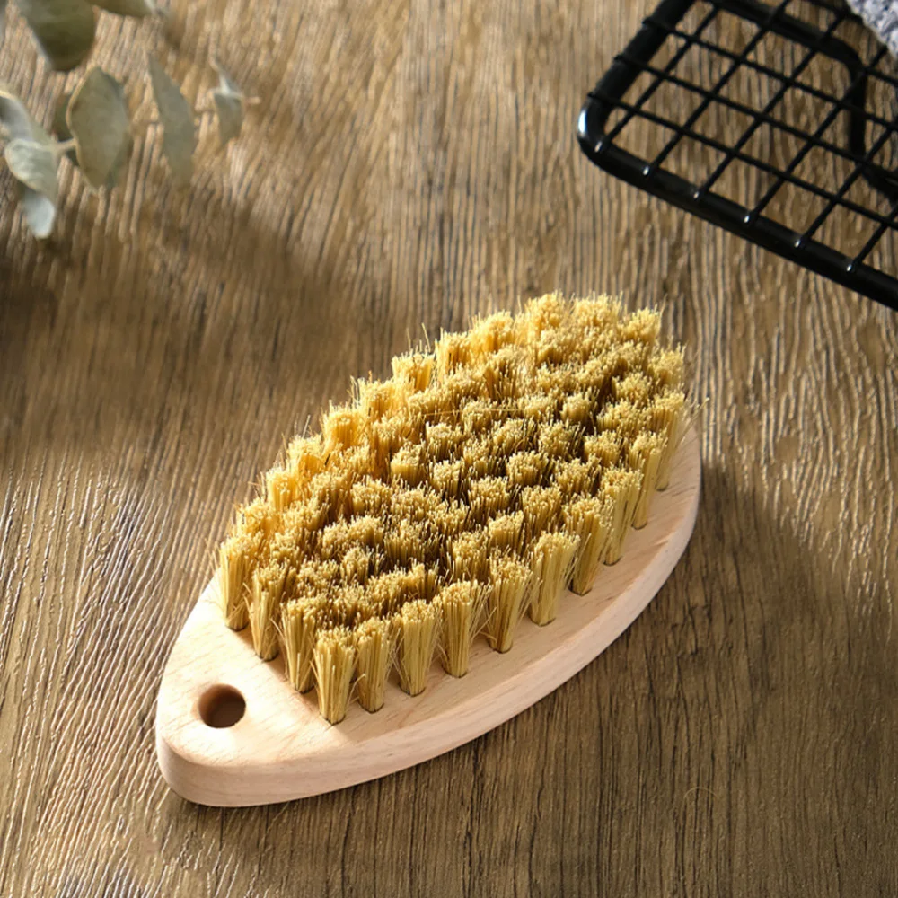 

2Pcs Wooden Laundry Brushes Clothes Cleaning Brushes Shoes Brushes
