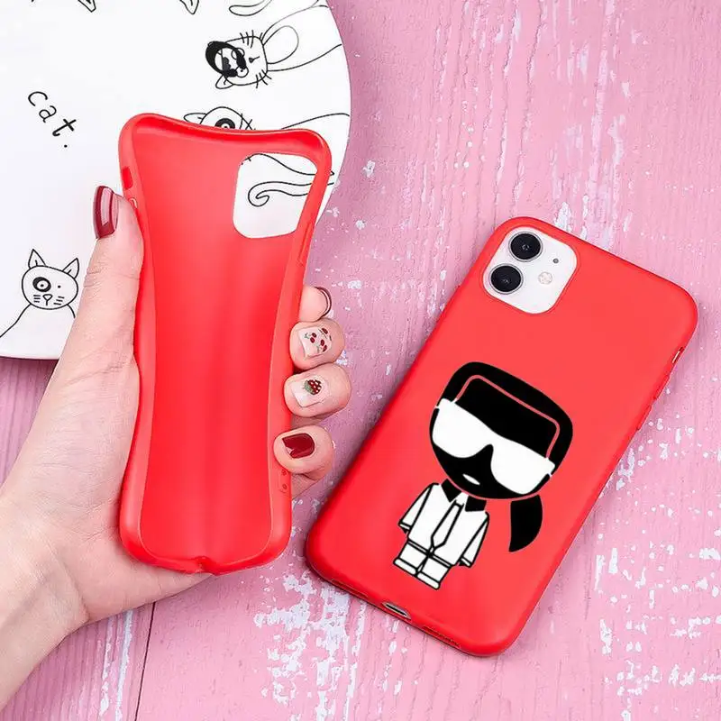 

Soft Cartoon Cover Character Cat Phone Cases For Iphone 6 6s 7 8 Plus XR X XS XSmax 11 12 Pro Mini Max Candy Red Silicone Cover