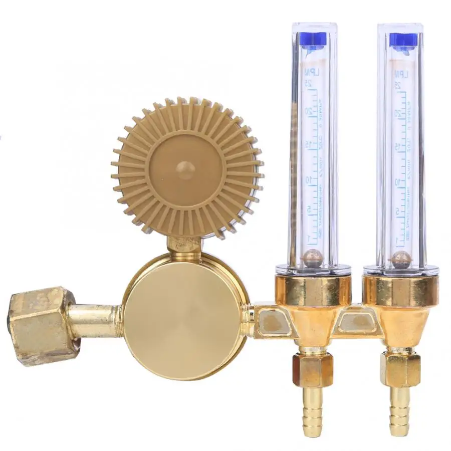 Аргоновый газовый регулятор редуктора давления двойной измерительный прибор