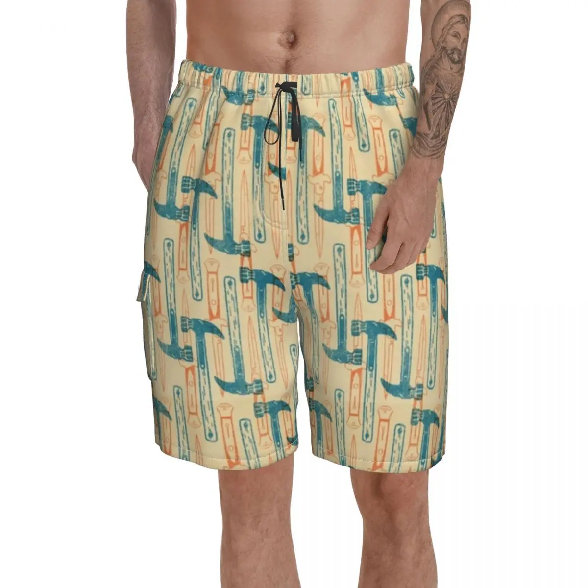 

Last Of Us Board Shorts Men Bathing Swimming Trunks Polyester Pattern Swim Trunks