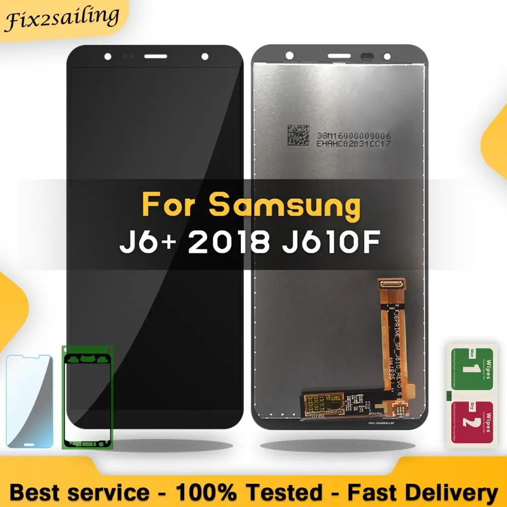 ЖК-дисплей Super AMOLED для Samsung J6 + 2018 J610F SM-J610FN сенсорный экран дигитайзер в сборе