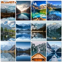ruopoty paint by number canvas painting kits landscape handmade drawing paints for adults picture coloring by number decoration