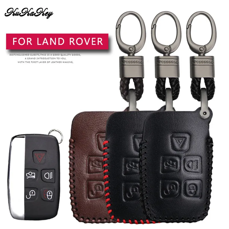 Кожаный чехол для автомобильного ключа защитный Land Rover Freelander A8 A9 Discovery 2 3