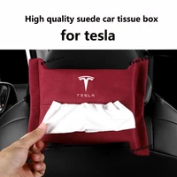 for tesla model 3 y s q paper wowel lie storage bag lie interior accessories car style tissue box napkin storage box