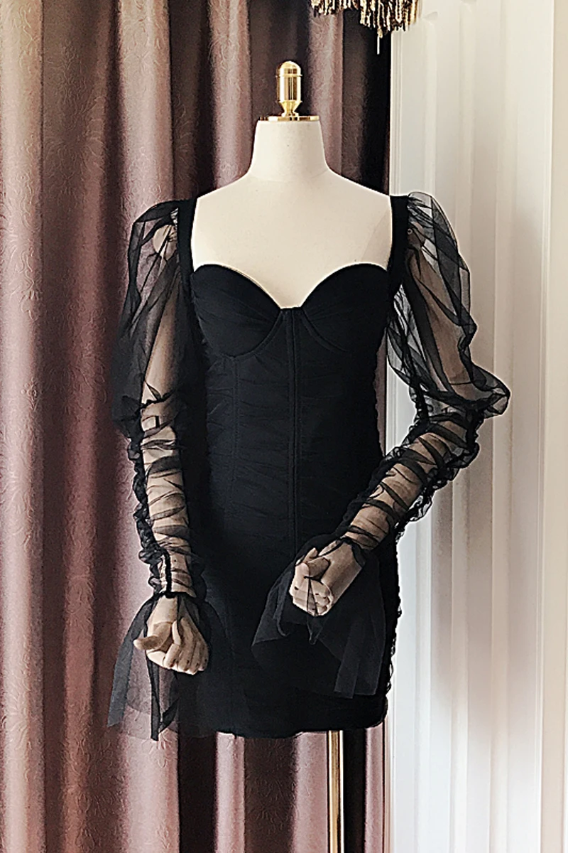 2020 Ранняя весна Новое Элегантное Ретро Сетчатое вязанное платье с