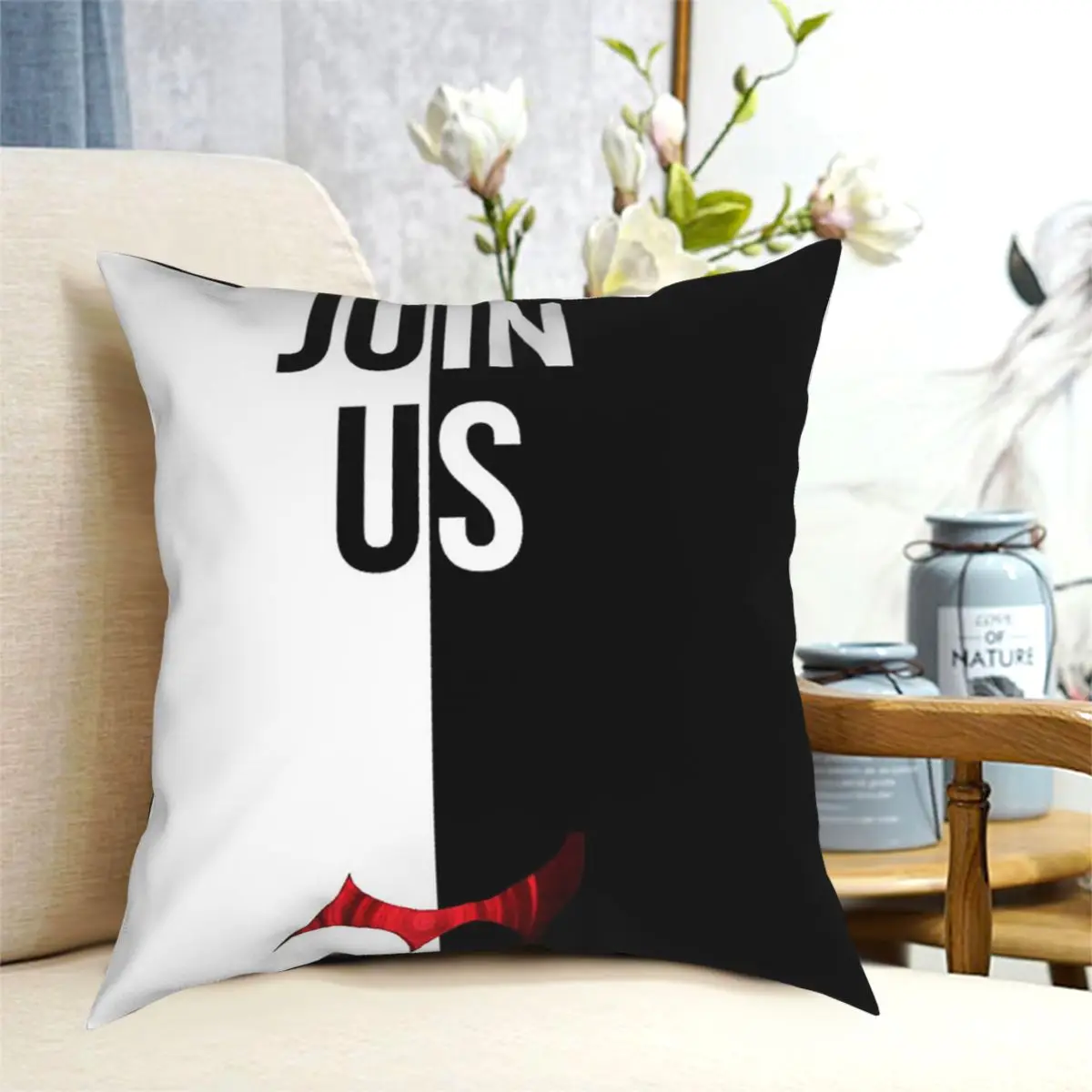 

Join Us Monokuma Cushions for Sofa Casual Cushion Covers Decorative Throw Pillows Cover floor pillow for sofa home