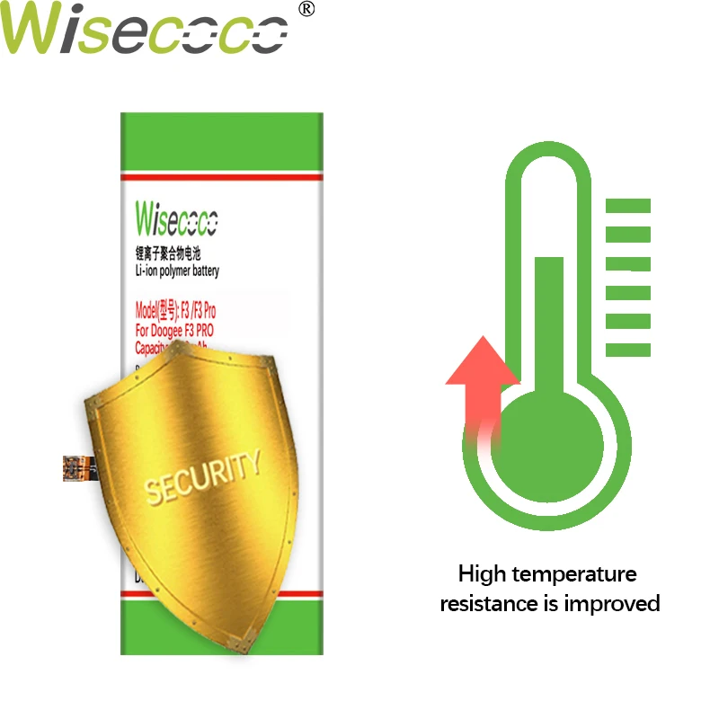 WISECOCO 3700 мАч батарея Для Doogee F3/F3 PRO мобильный телефон новейшее производство высокое качество батарея+ номер отслеживания