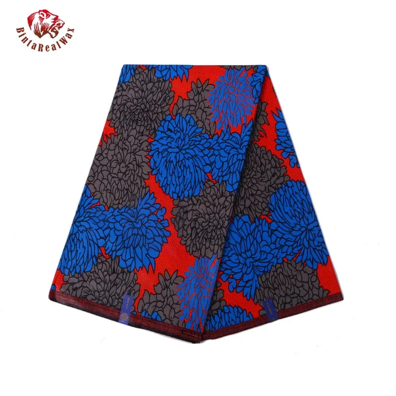 

Синего цвета в африканском стиле Анкара Африки в реальном Воск принты ткань дешевая ткань бинта реальные воск высокое качество африканская...