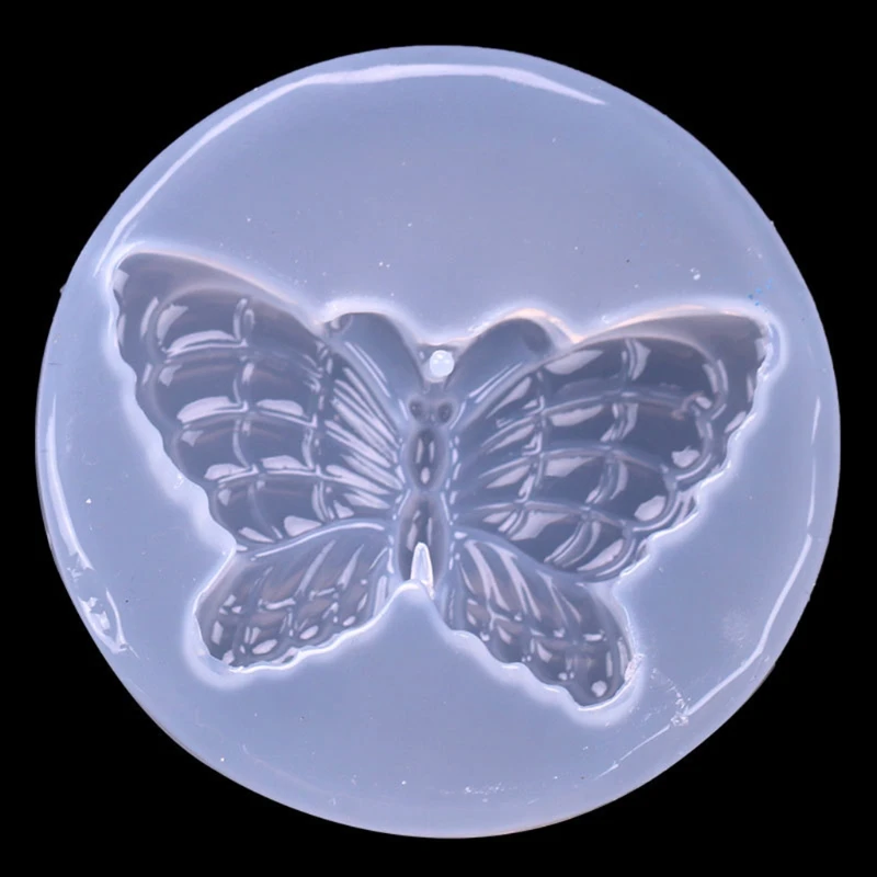 

N84D 2 Pcs Butterfly Keychain Necklace Earrings Epoxy Resin Mold Jewelry Pendants Silicone Mould DIY Crafts Clay Ornaments Tools