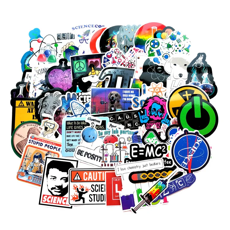 50 шт. наклейки на тему научной химической лаборатории