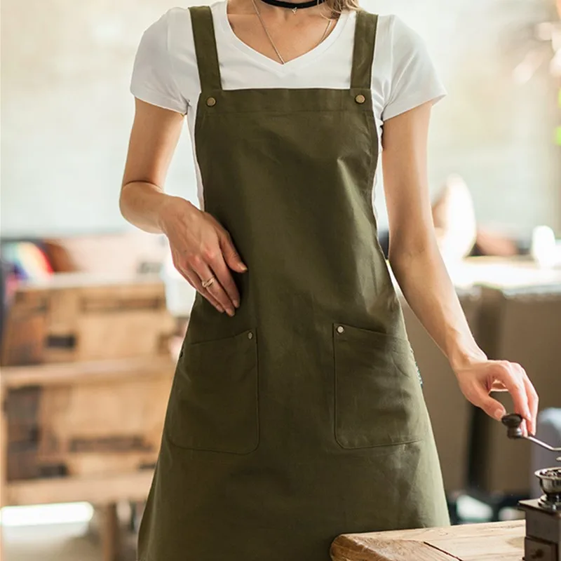 Polyester Cotton Crossback Apron Cafe Barista Bartender Waitstaff Pastry Chef Uniform Restaurant Hotel Bistro Work Wear E58 | Дом и сад