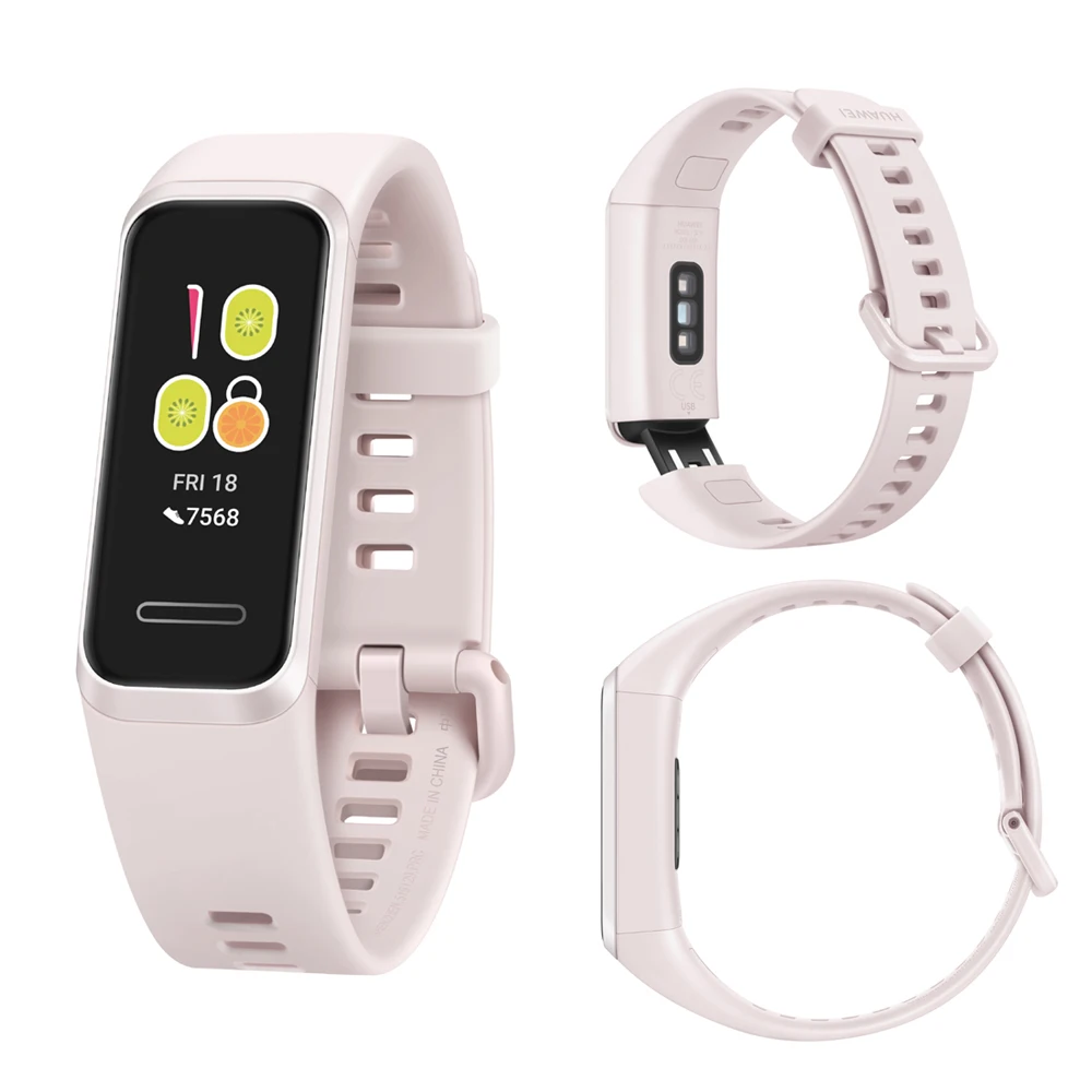 Смарт-часы huawei Band 4, глобальная версия, Смарт-часы, пульсометр, монитор здоровья, новые часы с usb-разъемом, зарядка, защита от воды