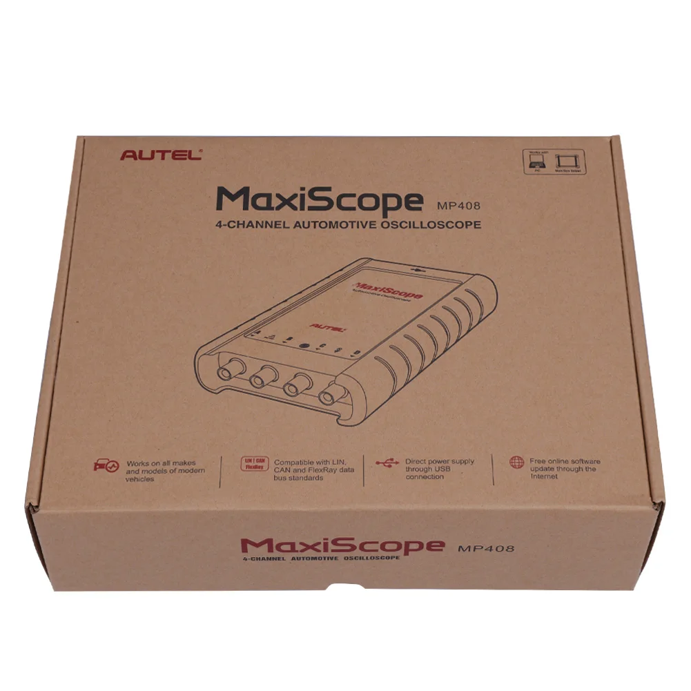 

Hot Selling MaxiScope MP408 4 Channel Automotive Oscilloscope Basic Kit Works with Maxisys Tool